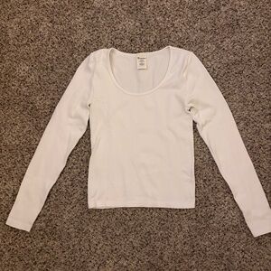 White Long Sleeve Tee